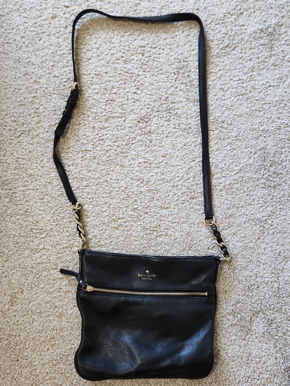 Kate Spade Black Leather Crossbody Purse